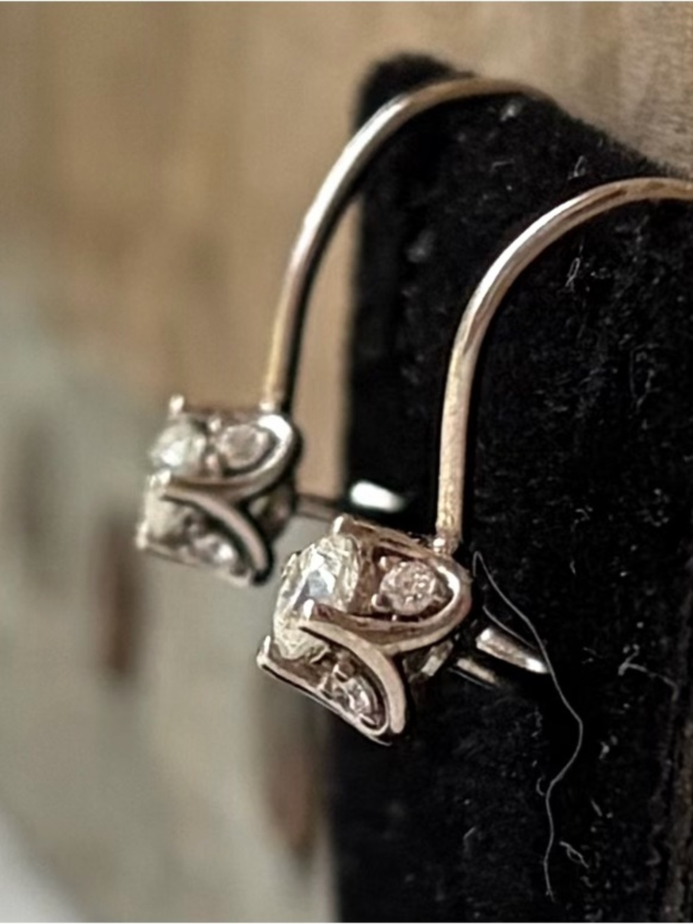 14k Gold Natural Diamond Earrings